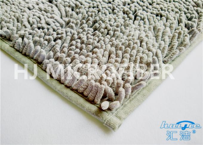 Grey antisdrucciolevole della stuoia del pavimento della cucina di Microfiber della grande protezione di gomma della ciniglia della peluche