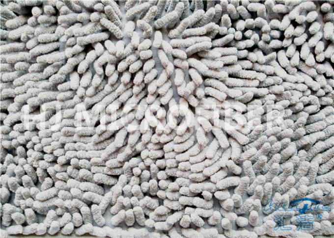 Grey antisdrucciolevole della stuoia del pavimento della cucina di Microfiber della grande protezione di gomma della ciniglia della peluche