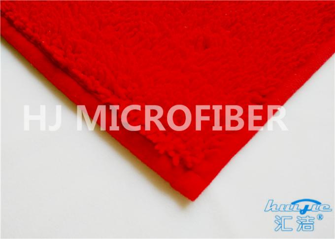 Stuoia ecologica lanuginosa rossa di Microfiber altamente assorbente con schiuma interna