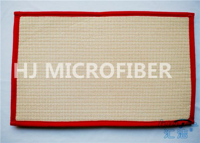 Stuoia ecologica lanuginosa rossa di Microfiber altamente assorbente con schiuma interna