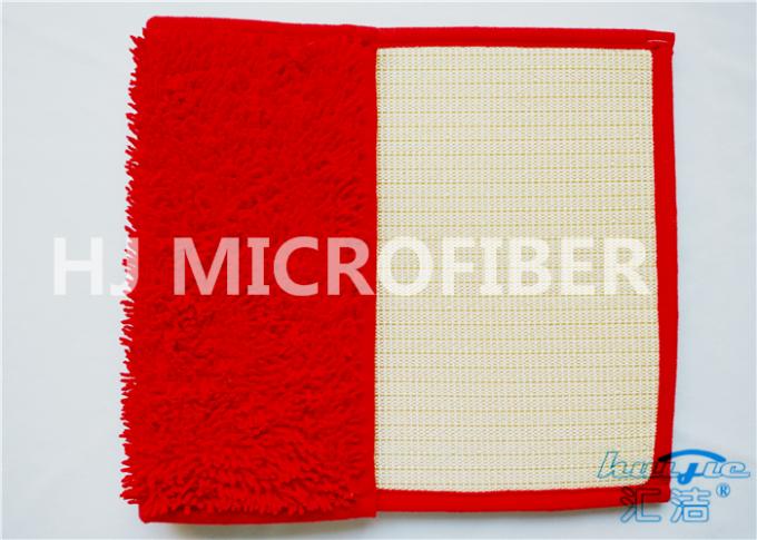 Stuoia ecologica lanuginosa rossa di Microfiber altamente assorbente con schiuma interna