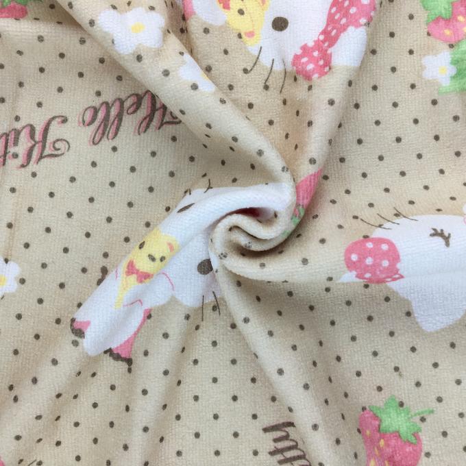 Tessuto stampato fumetto fiorito del panno di pulizia di Microfiber su misura