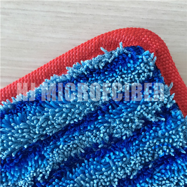 Cuscinetto piano bagnato di seta duro di zazzera di pulizia di zazzera di Microfiber della famiglia dei cuscinetti del quadrato di torsione bagnata della banda blu