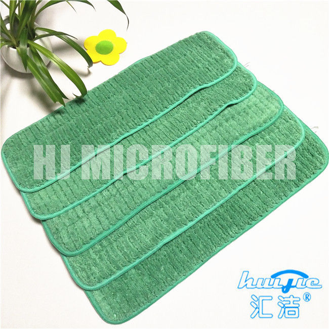 Tessuto di corallo del vello di Microfiber di colore verde con le zazzere piane della ricarica del cavo duro di nylon verde per pulizia domestica