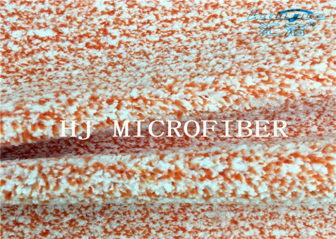 Tessuto di corallo tricottato misto arancio del vello di Microfiber con cavo duro di nylon