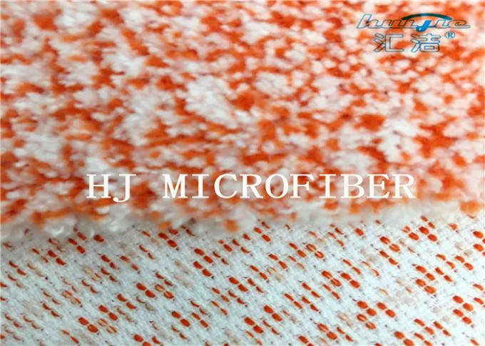 Tessuto di corallo tricottato misto arancio del vello di Microfiber con cavo duro di nylon