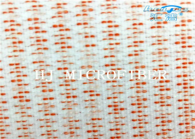 Tessuto di corallo tricottato misto arancio del vello di Microfiber con cavo duro di nylon