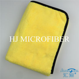Panno massimo minimo del mucchio di Microfiber dell'automobile di pulizia di colore giallo assorbente eccellente professionale dell'asciugamano
