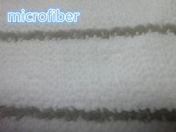 Tessuto di corallo del cuscinetto di zazzera del tessuto 580gsm di Microfiber del vello di tessitura di bianco grigio