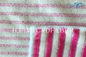 Panno rosso e bianco dell'asciugamano di pulizia di Microfiber della banda di colore per la casa facendo uso della sostanza assorbente eccellente