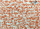 Tessuto di corallo tricottato misto arancio del vello di Microfiber con cavo duro di nylon