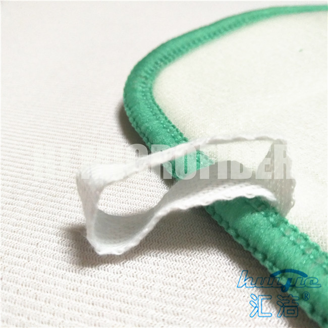 Tessuto di corallo del vello di Microfiber di colore verde con le zazzere piane della ricarica del cavo duro di nylon verde per pulizia domestica