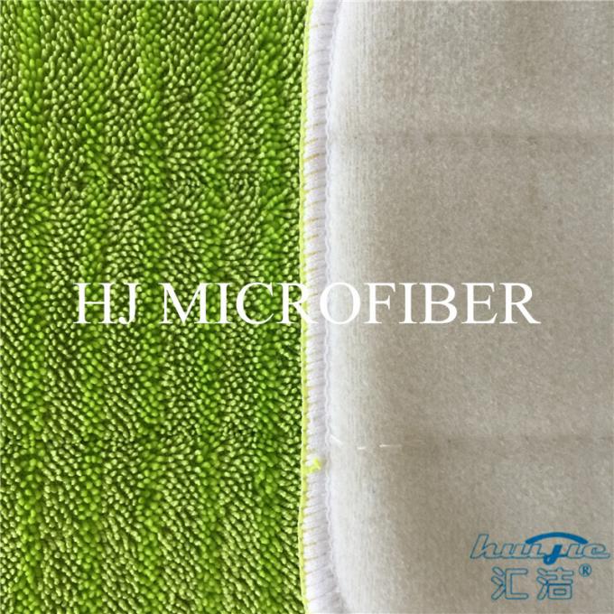 Teste bagnate di zazzera di pulizia della casa del tessuto di zazzera della ricarica del mucchio di torsione dei cuscinetti di zazzera di Microfiber di colore verde