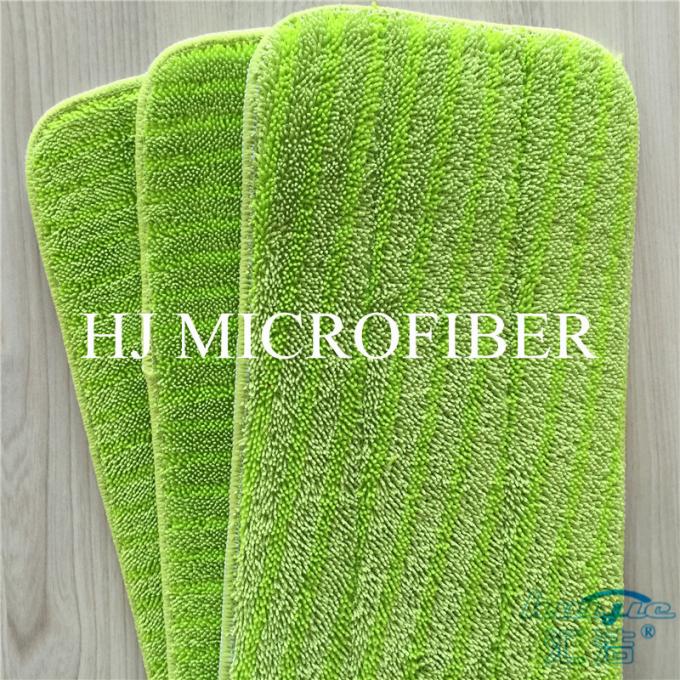 Teste bagnate di zazzera di pulizia della casa del tessuto di zazzera della ricarica del mucchio di torsione dei cuscinetti di zazzera di Microfiber di colore verde