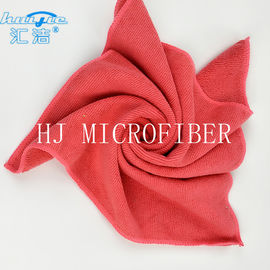 Panno di pulizia di Microfiber di colore rosso dell'asciugamano di MIcrofiber del fornitore di HUIJIE PER uso domestico