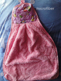Vello di corallo di bagno degli asciugamani della mano del bambino del fumetto rosa ecologico dell'asciugamano bello