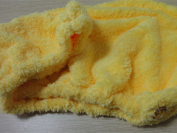 Turbante variopinto giallo dei capelli di 20*50 Microfiber, cappuccio a cristallo elastico di asciugacapelli del bottone