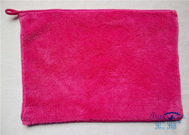 Rosso lanuginoso ad alta densità degli asciugamani di cucina di Microfiber del vello, asciugamano assorbente dell'acqua