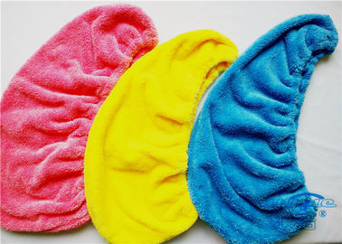 Turbante di corallo dell'asciugamano di secchezza dei capelli del vello di Microfiber, asciugamani di bagno leggeri