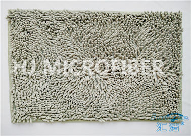 Grey antisdrucciolevole della stuoia del pavimento della cucina di Microfiber della grande protezione di gomma della ciniglia della peluche
