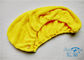 Sostanza assorbente eccellente della microfibra dei capelli del turbante involucro giallo/rosso dell'asciugamano, asciugamano asciutto rapido