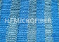 Microfiber blu tricottato filo di ordito ha torto il tessuto a riccio per lo straccio/spolveratore, tessuto del poliestere