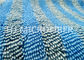 Microfiber blu tricottato filo di ordito ha torto il tessuto a riccio per lo straccio/spolveratore, tessuto del poliestere