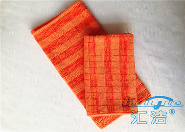 Poliestere arancio senza filaccia, anti panno dei panni di pulizia di Microfiber 80% di pulizia statico